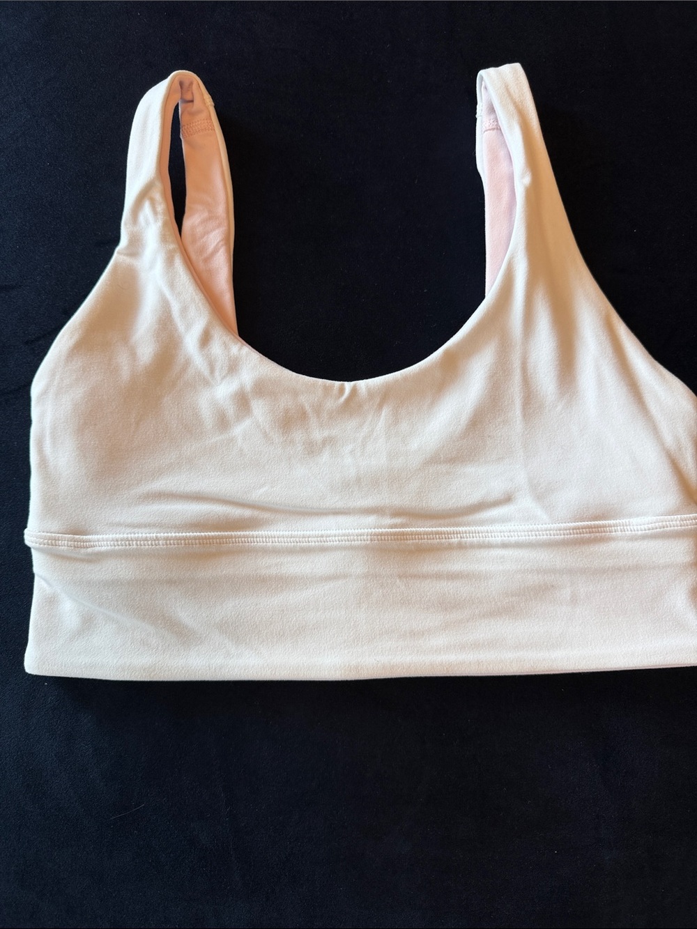 lululemon athletica Light Pink and White reversible yoga/sports Bra